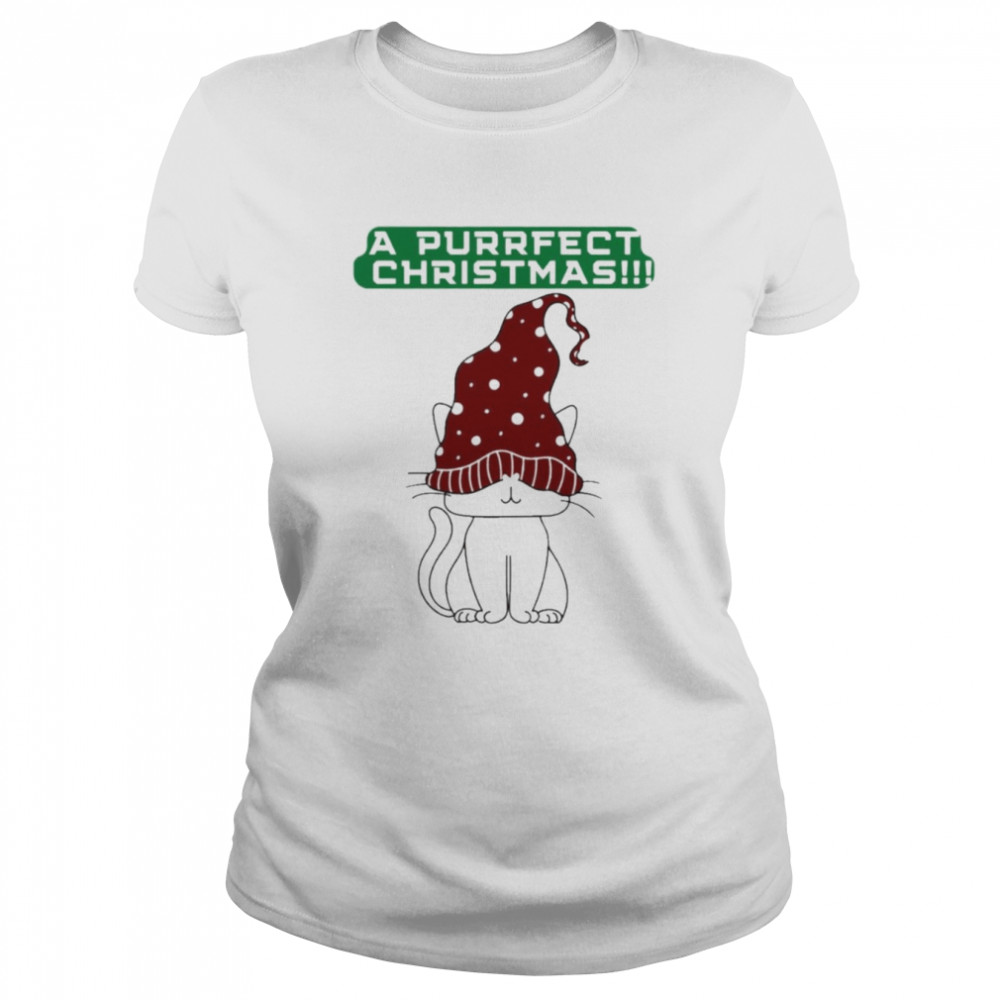 A purrfect Christmas cat t-shirt Classic Women's T-shirt