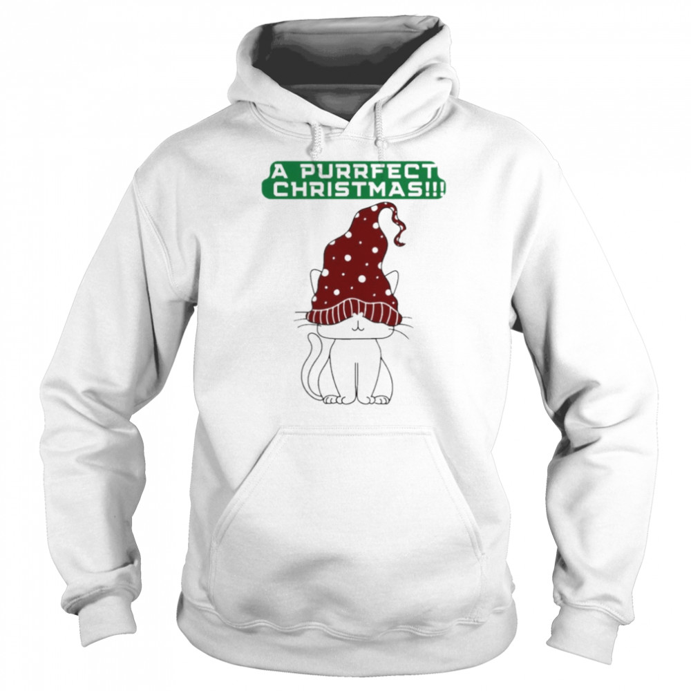 A purrfect Christmas cat t-shirt Unisex Hoodie