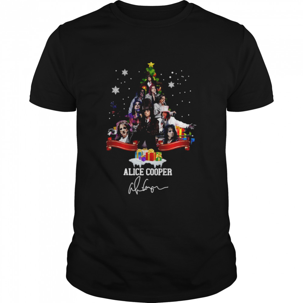 Alice Cooper Christmas Tree Signature Merry Christmas 2022  Classic Men's T-shirt