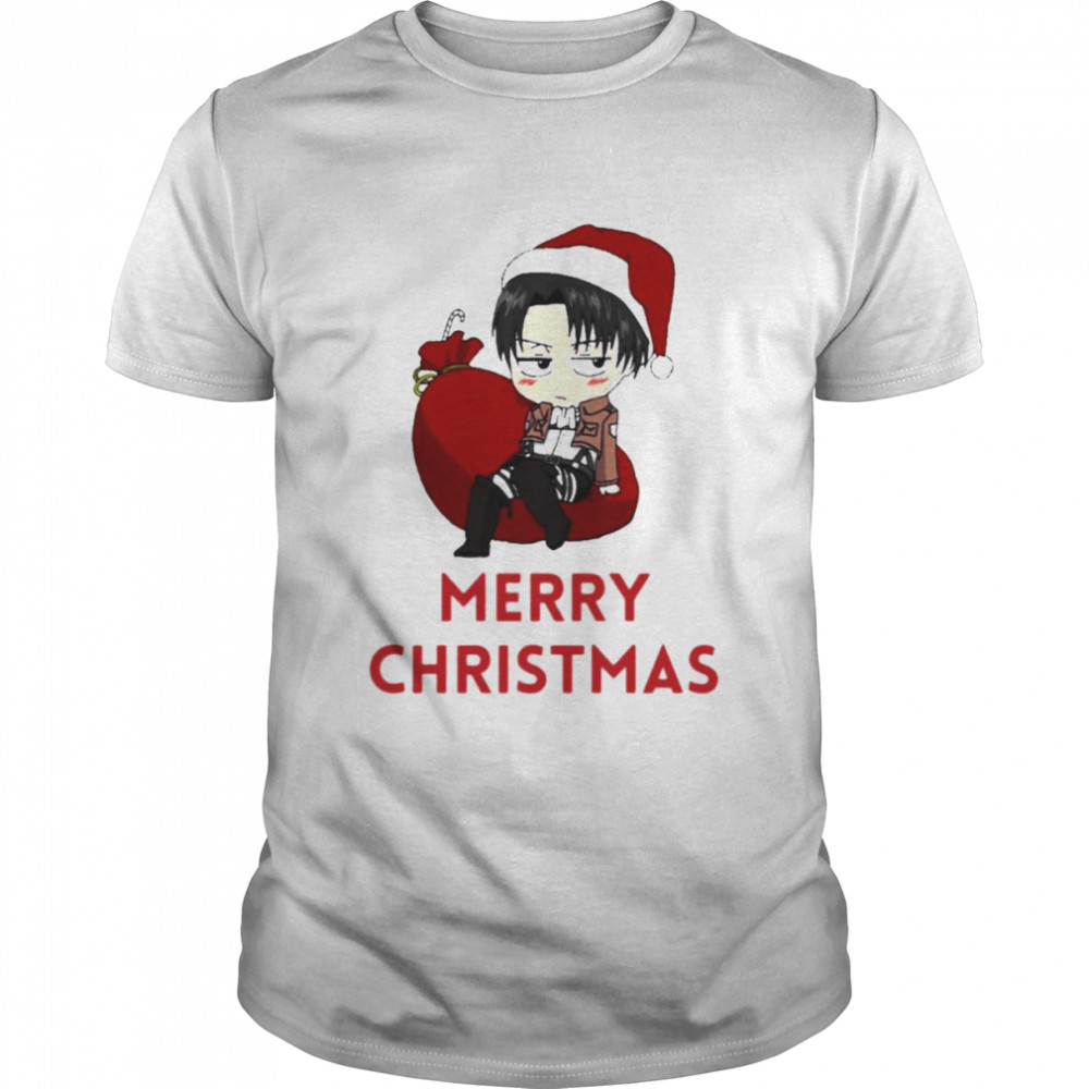 Attack on Titan Levi chibi Christmas t-shirt Classic Men's T-shirt