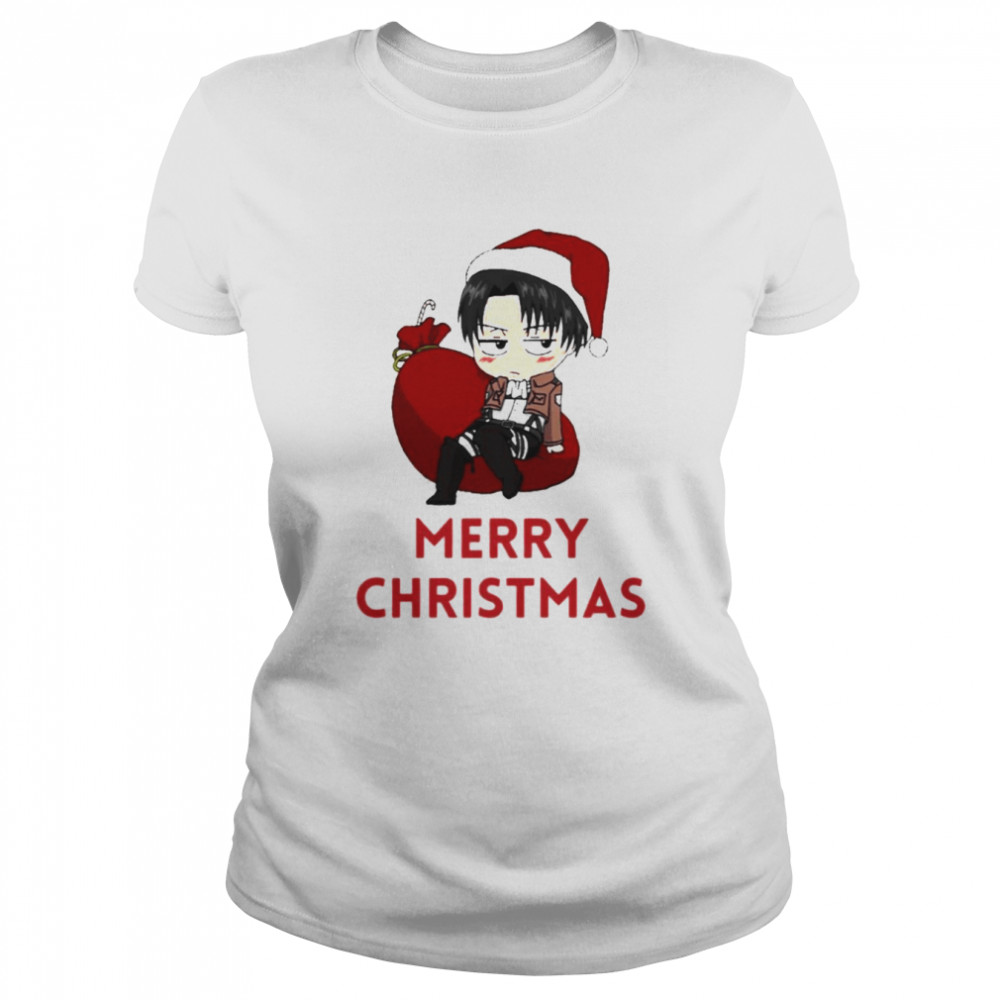 Attack on Titan Levi chibi Christmas t-shirt Classic Women's T-shirt