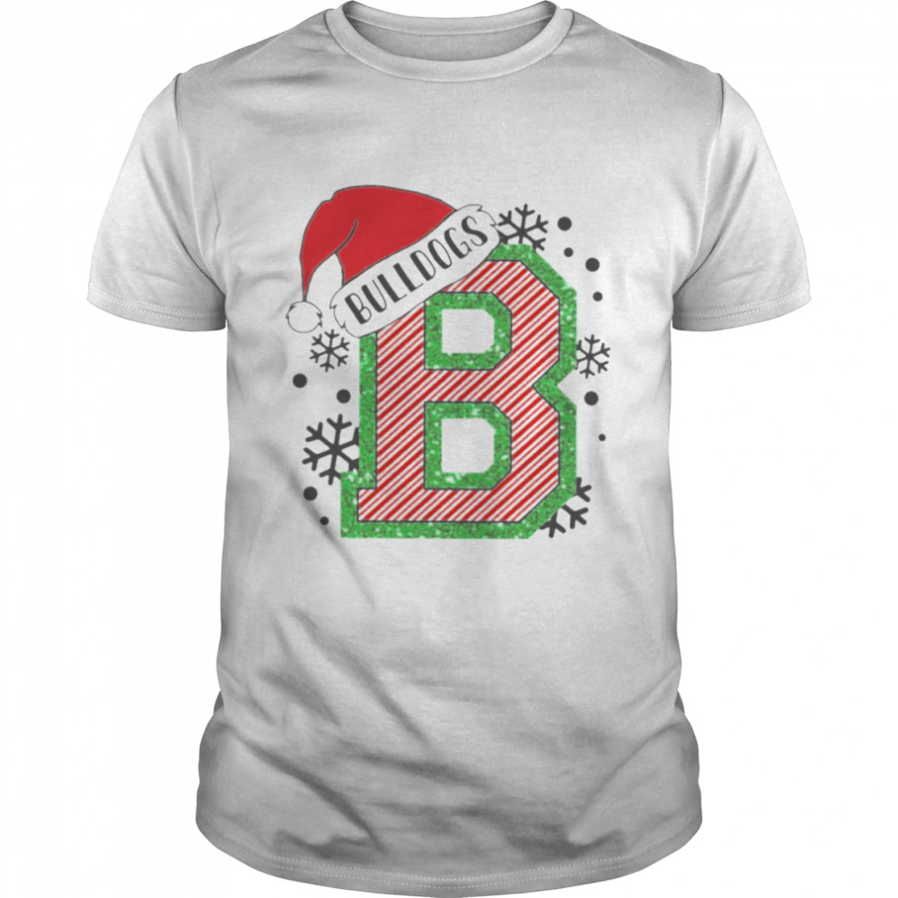 Bulldogs hat christmas B logo t-shirt