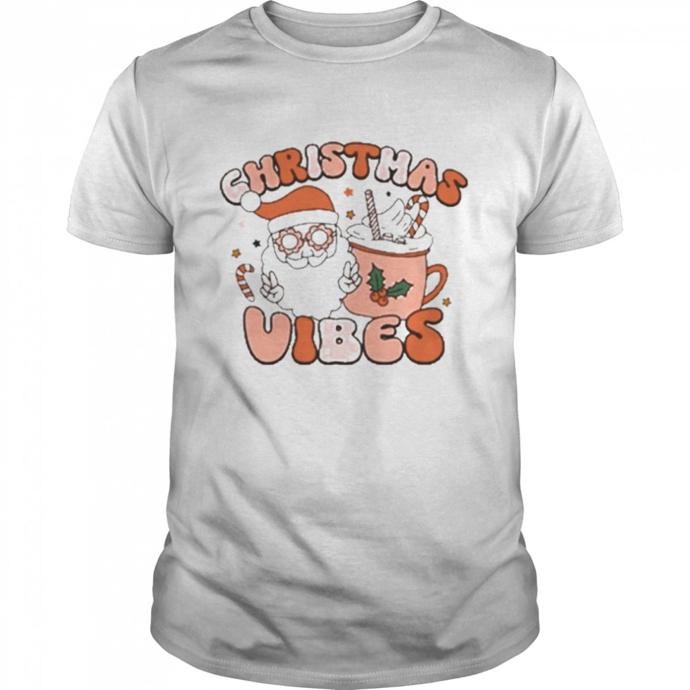 Christmas vibes coffee and santa t-shirt Classic Men's T-shirt