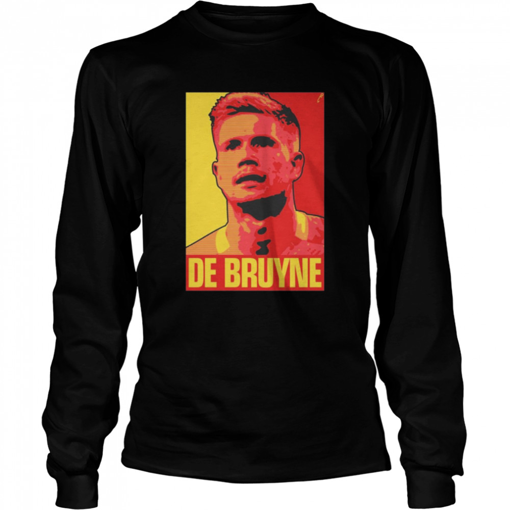 Colored graphic De Bruyne Belgium t-shirt Long Sleeved T-shirt
