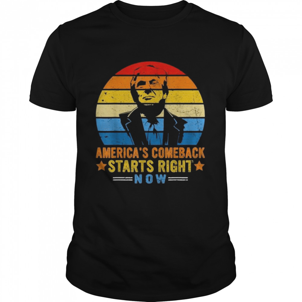 Donald Trump america’s comeback starts right now vintage shirt Classic Men's T-shirt
