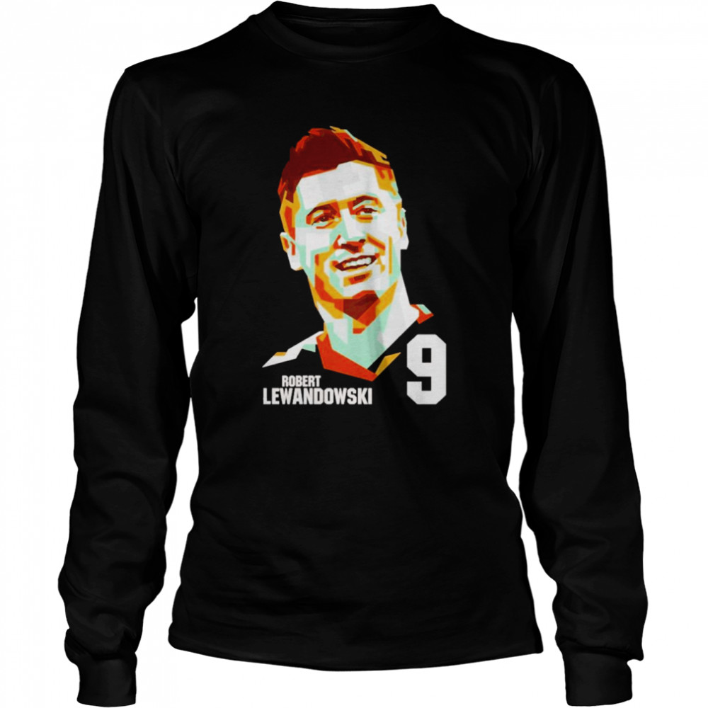 Footballer Robert Lewandowski art 9 t-shirt Long Sleeved T-shirt