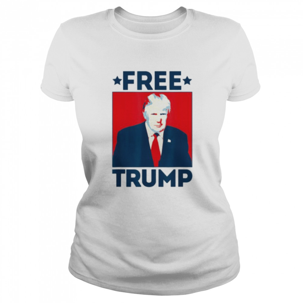 free Trump pop art portrait retro shirt Classic Women's T-shirt