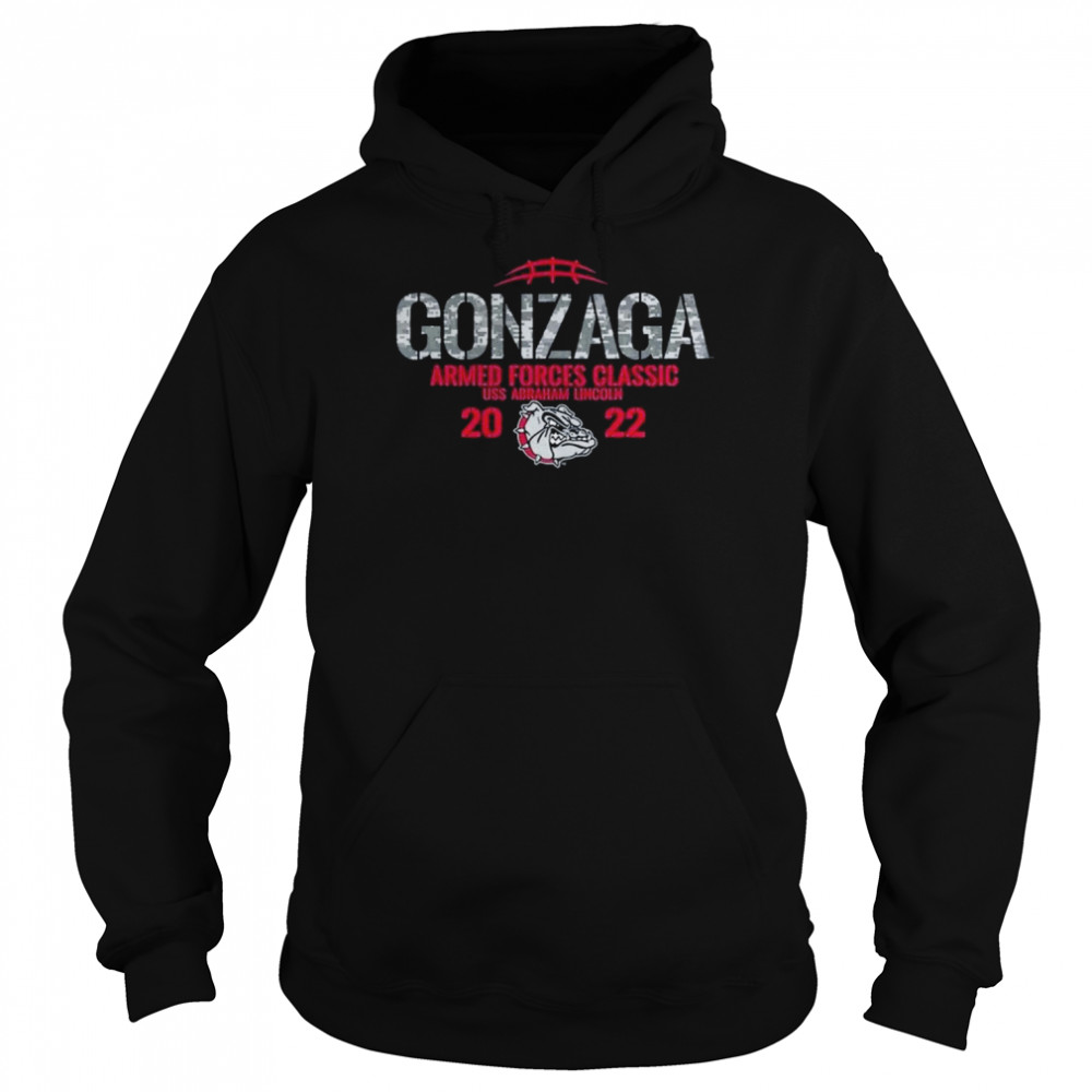 Gonzaga Bulldogs 2022 Armed Forces Classic USS Abraham Lincoln  Unisex Hoodie