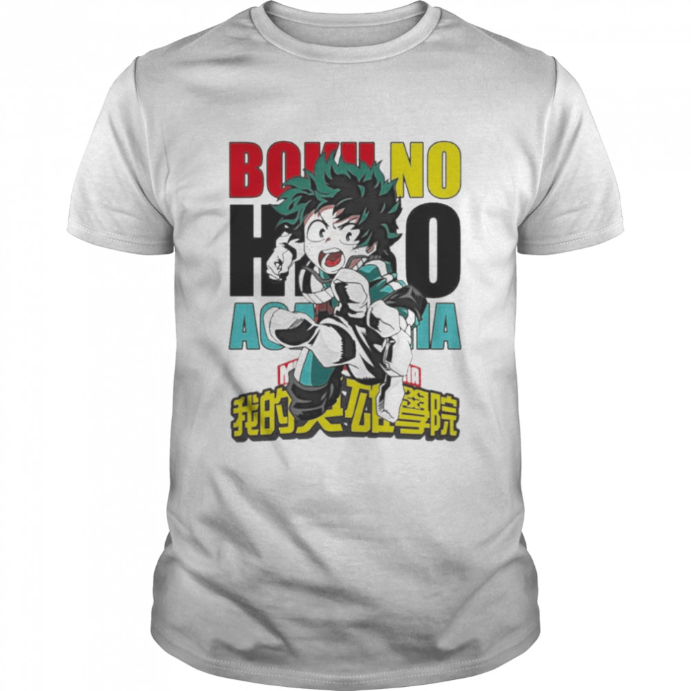 Hero manga karakter xx01 Midoriya Izuku t-shirt