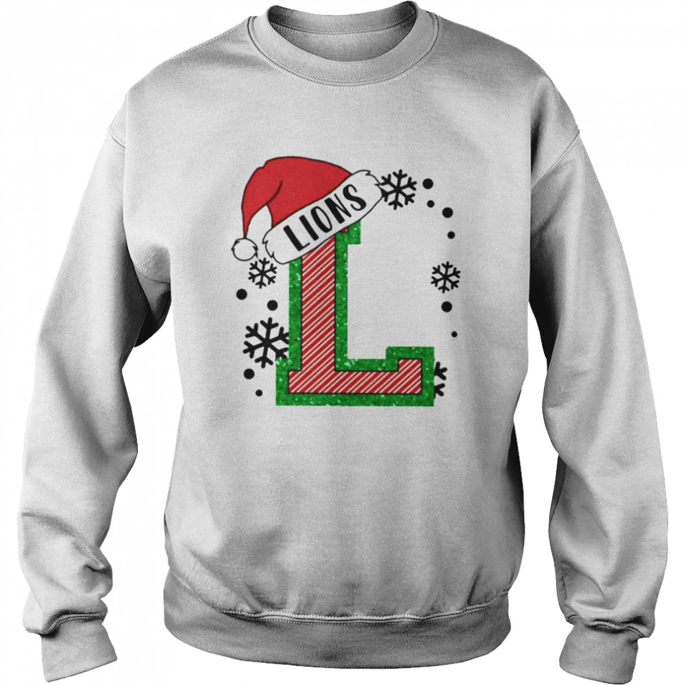 Lions hat christmas L logo t-shirt Unisex Sweatshirt
