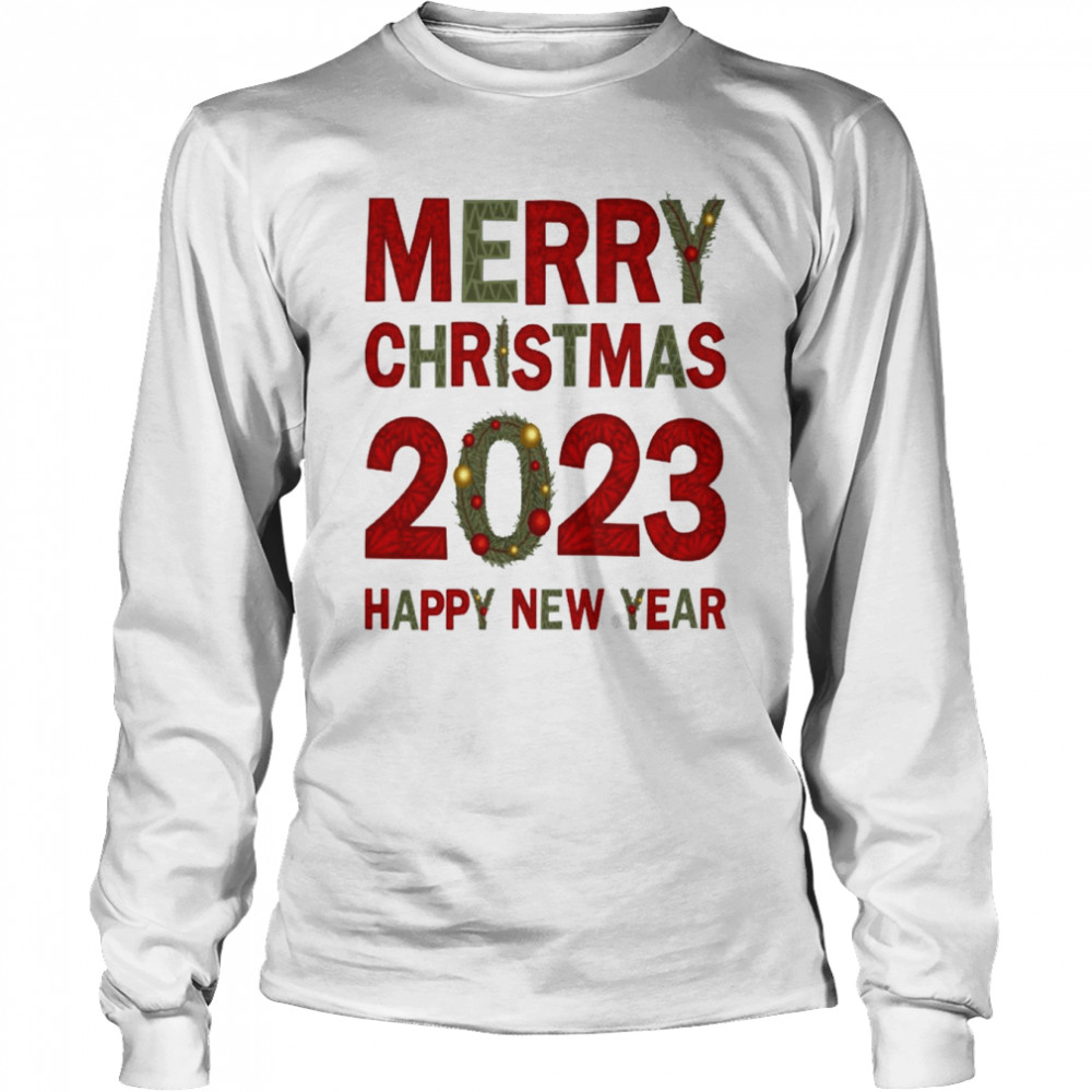 New Year 2023 Christmas Approaching Art shirt Long Sleeved T-shirt