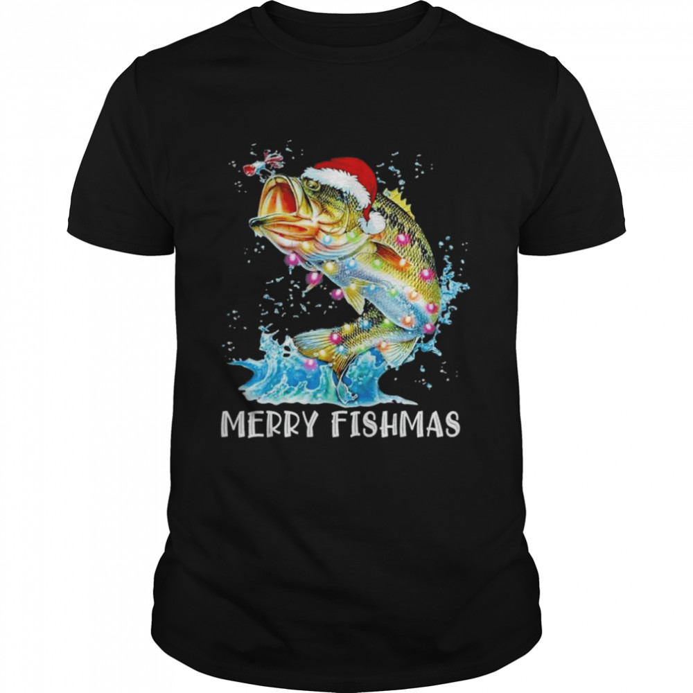 Santa Hat Fish Christmas For Men Grandpa T- Classic Men's T-shirt