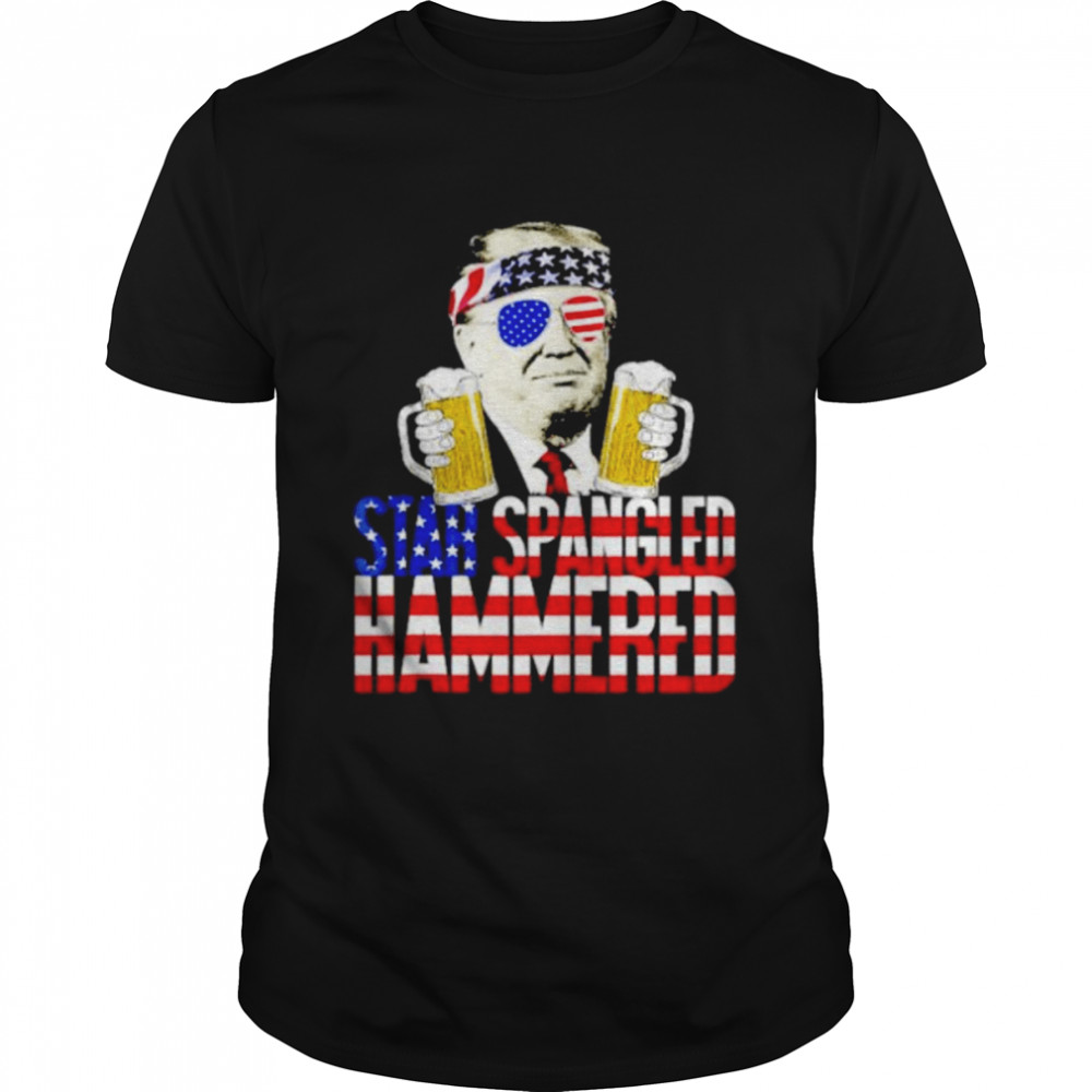 star spangled hammered president Donald Trump beer lover shirt