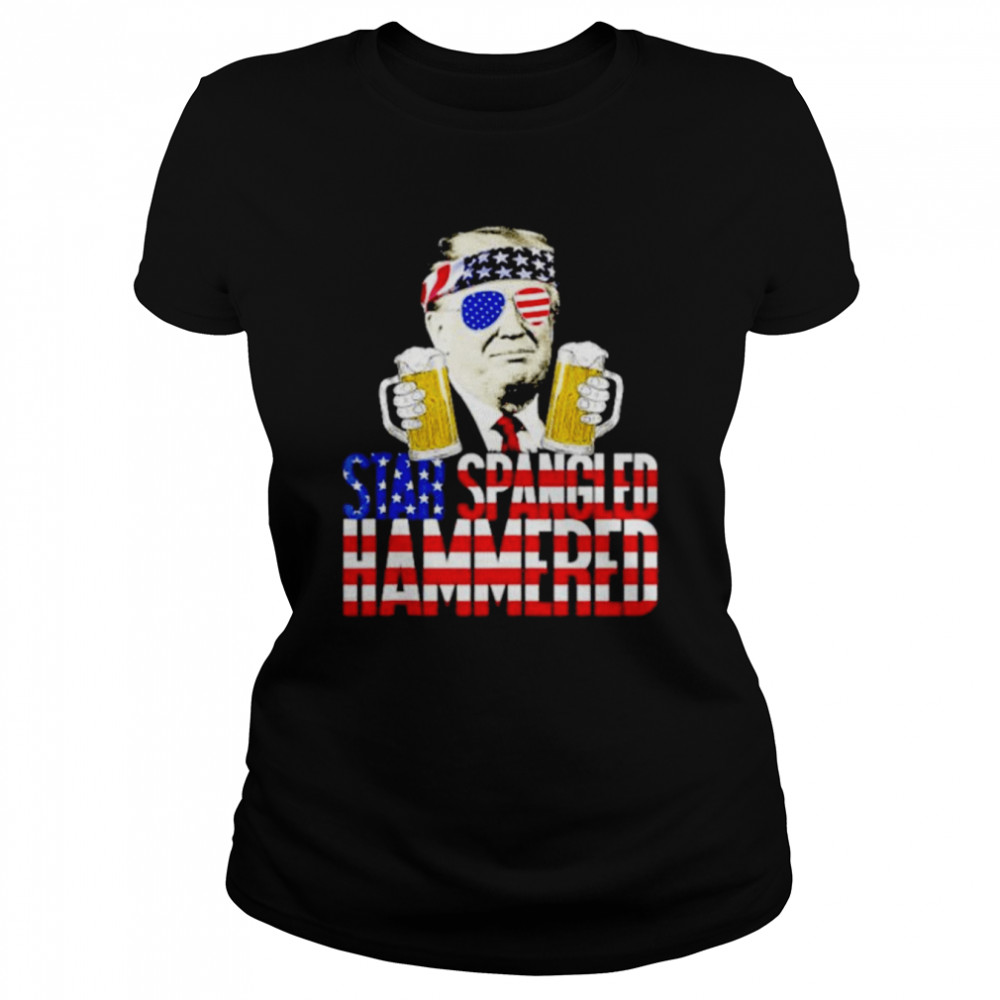 star spangled hammered president donald trump beer lover shirt classic womens t shirt