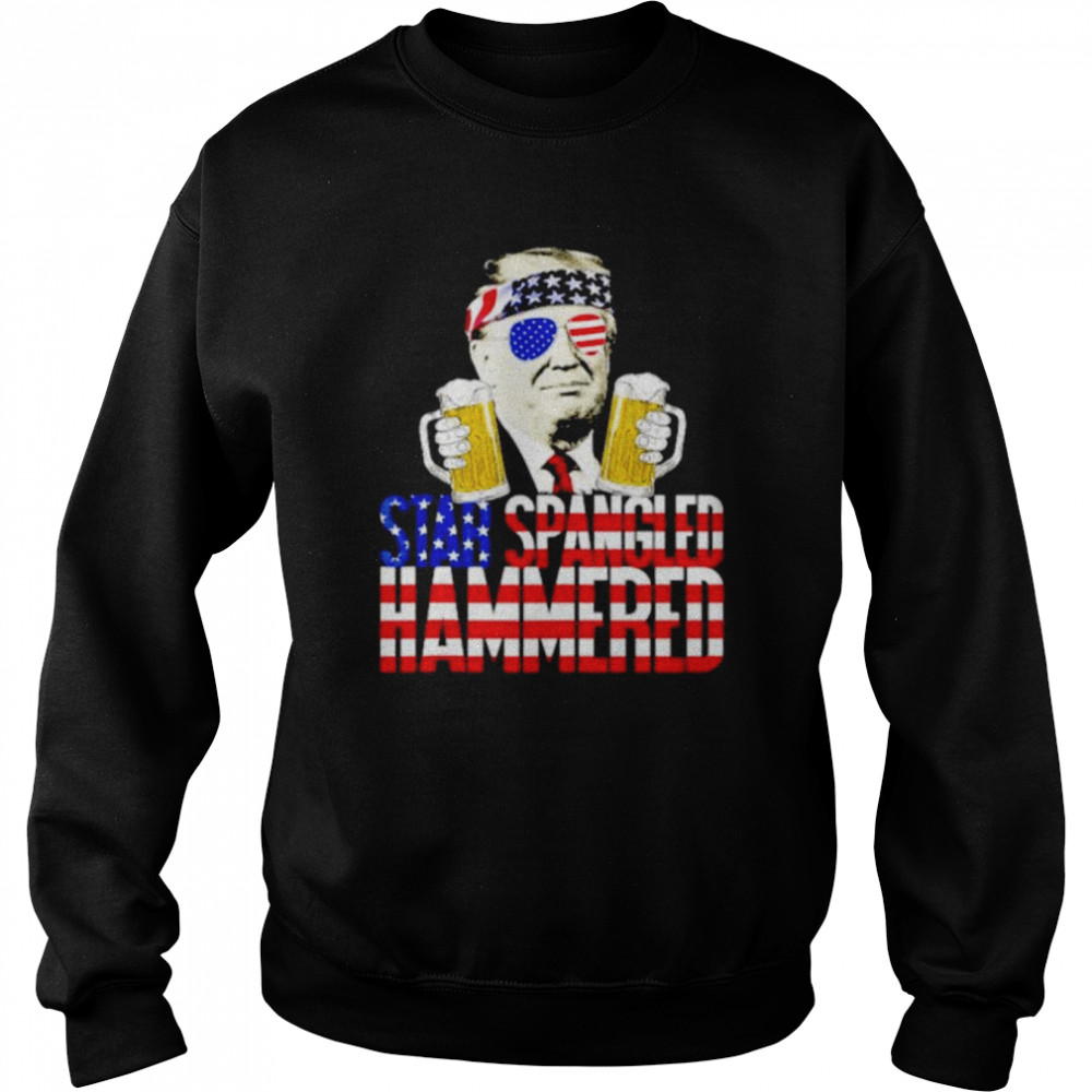 star spangled hammered president Donald Trump beer lover shirt Unisex Sweatshirt