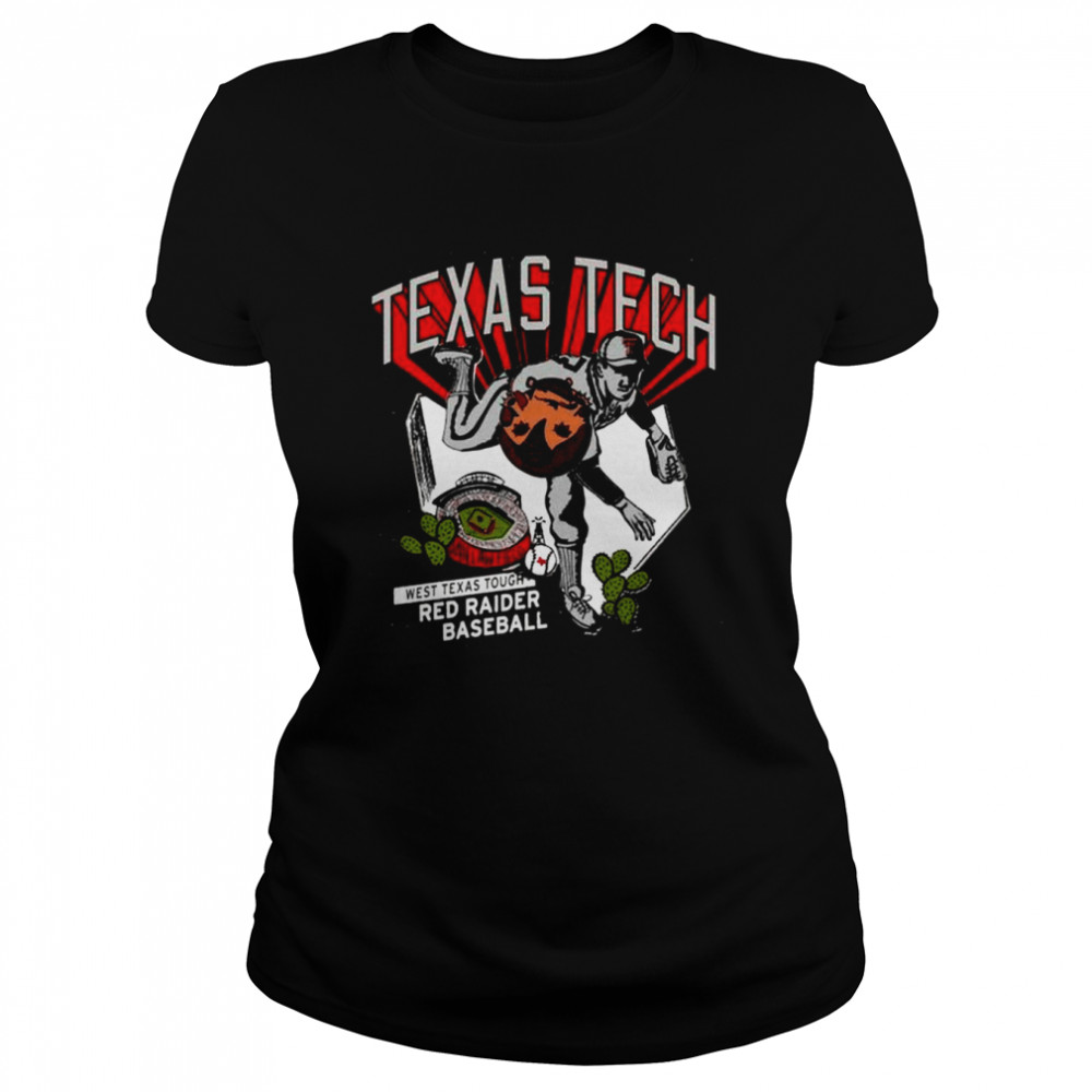Texas Tech Red Raiders Bean Ball Baseball  Classic Women's T-shirt