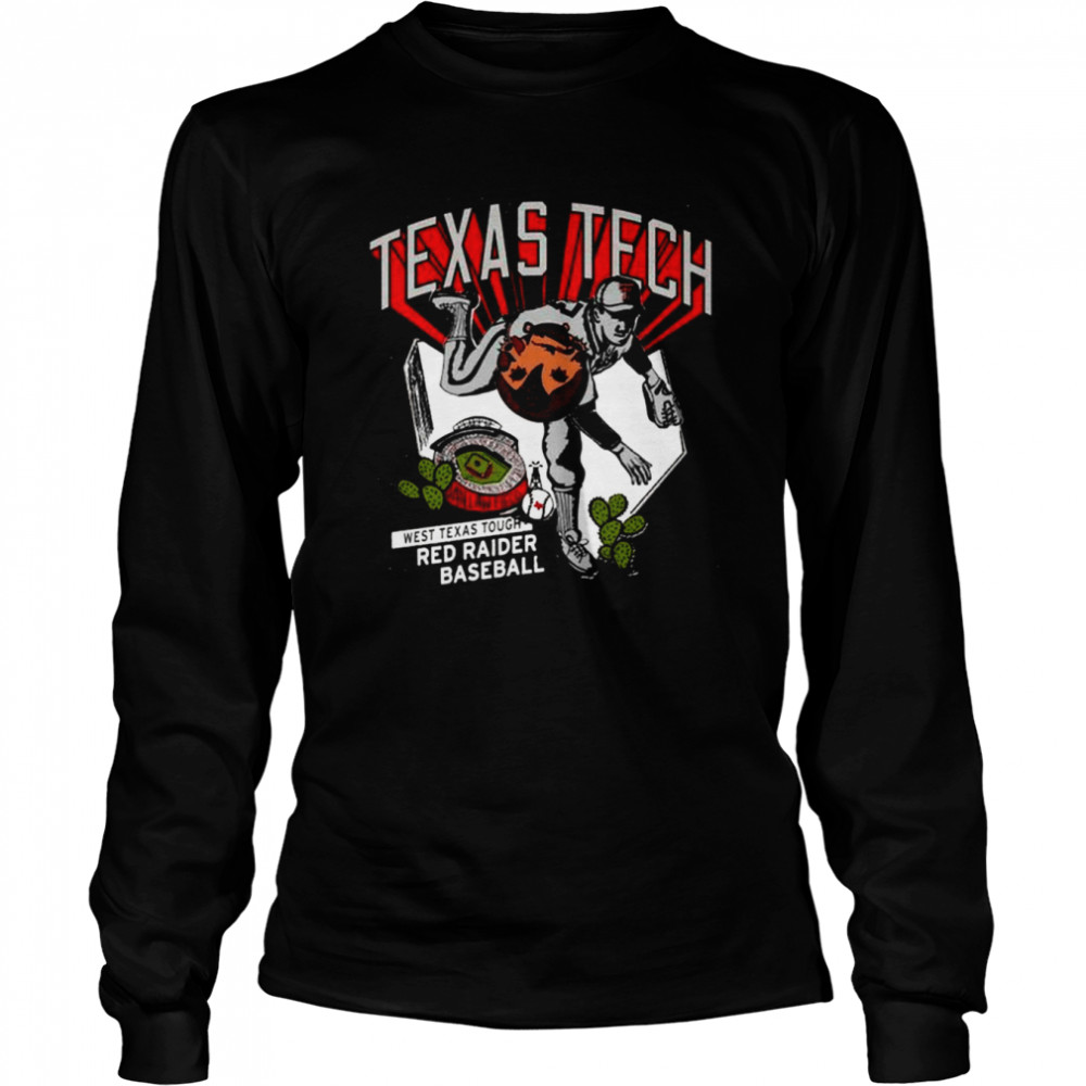 Texas Tech Red Raiders Bean Ball Baseball  Long Sleeved T-shirt