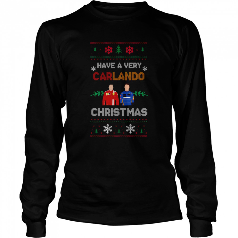 All I Want For Christmas Is Carlos Sainz Christmas Pattern shirt Long Sleeved T-shirt