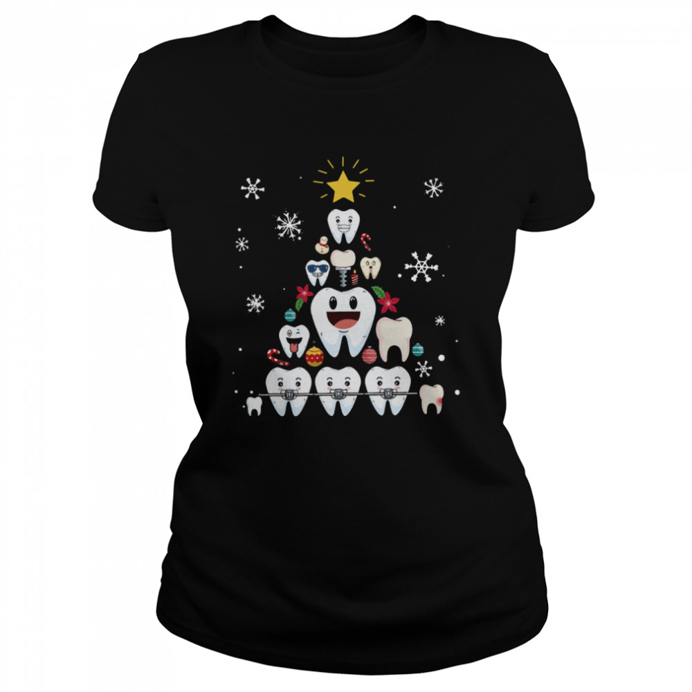Dental Merry Christmas Tree shirt Classic Women's T-shirt