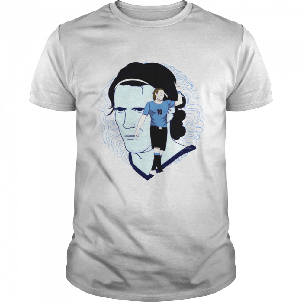 Diego Forlan aesthetic design portrait Football t-shirt Classic Men's T-shirt