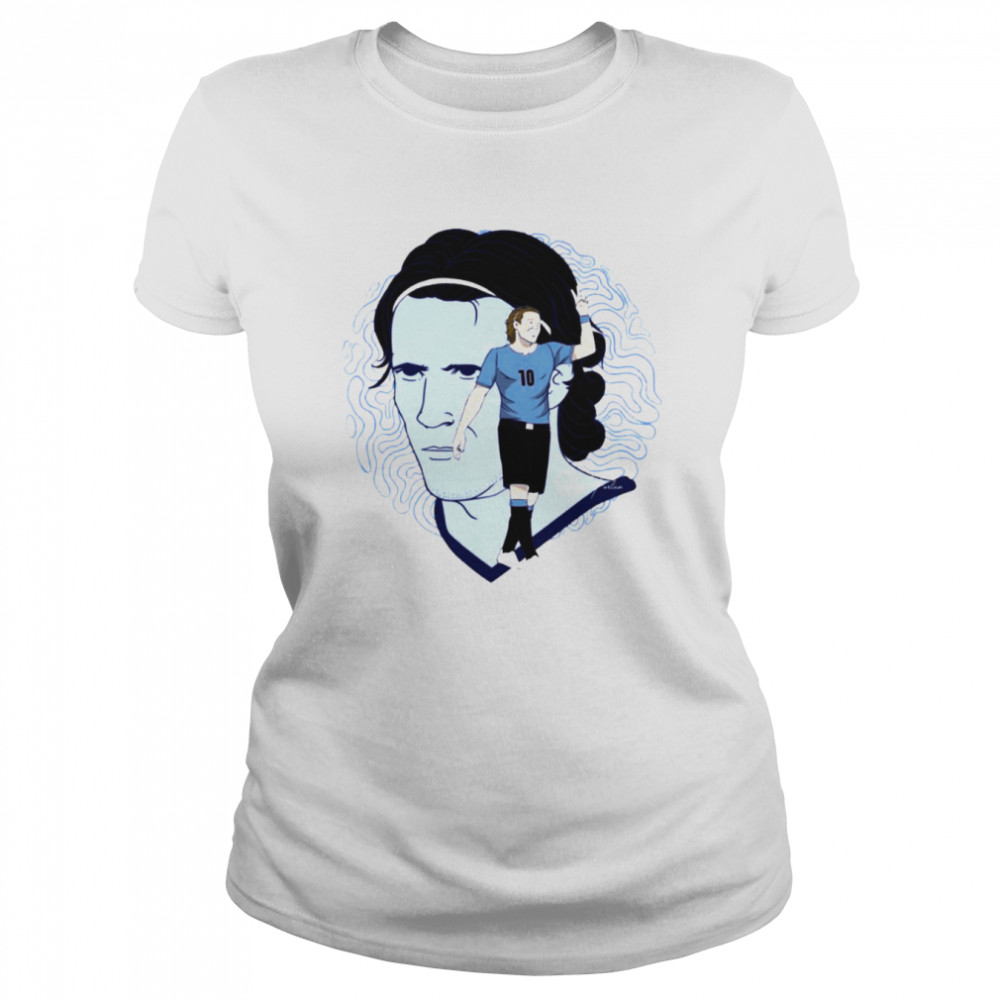 Diego Forlan aesthetic design portrait Football t-shirt Classic Women's T-shirt