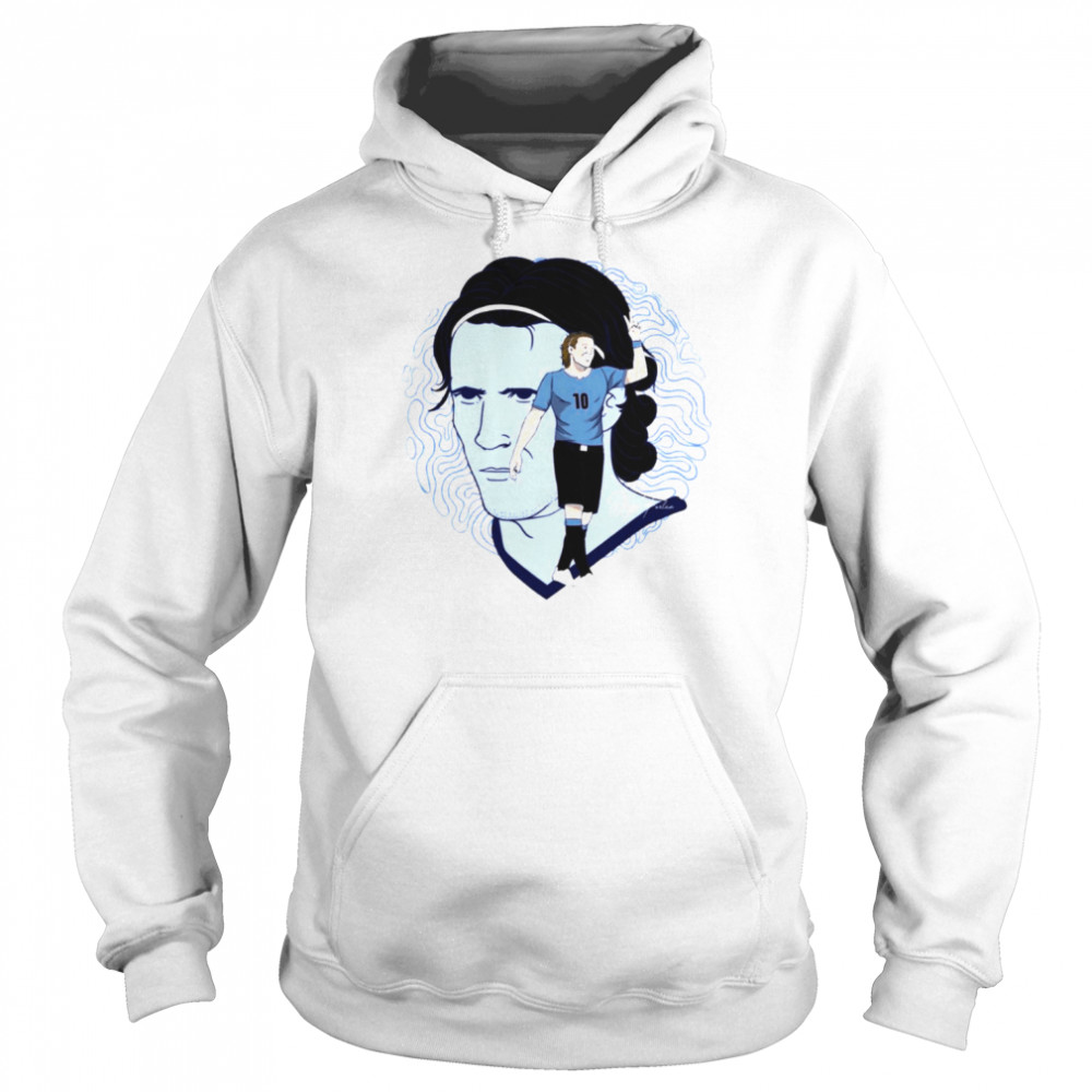 Diego Forlan aesthetic design portrait Football t-shirt Unisex Hoodie