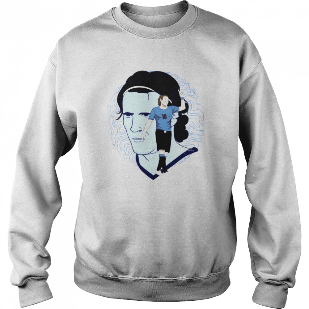 Diego Forlan aesthetic design portrait Football t-shirt Unisex Sweatshirt