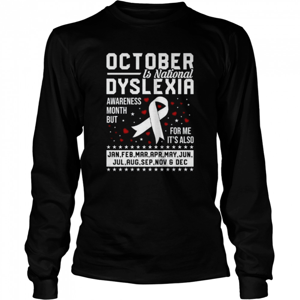 Dyslexia Awareness  Long Sleeved T-shirt