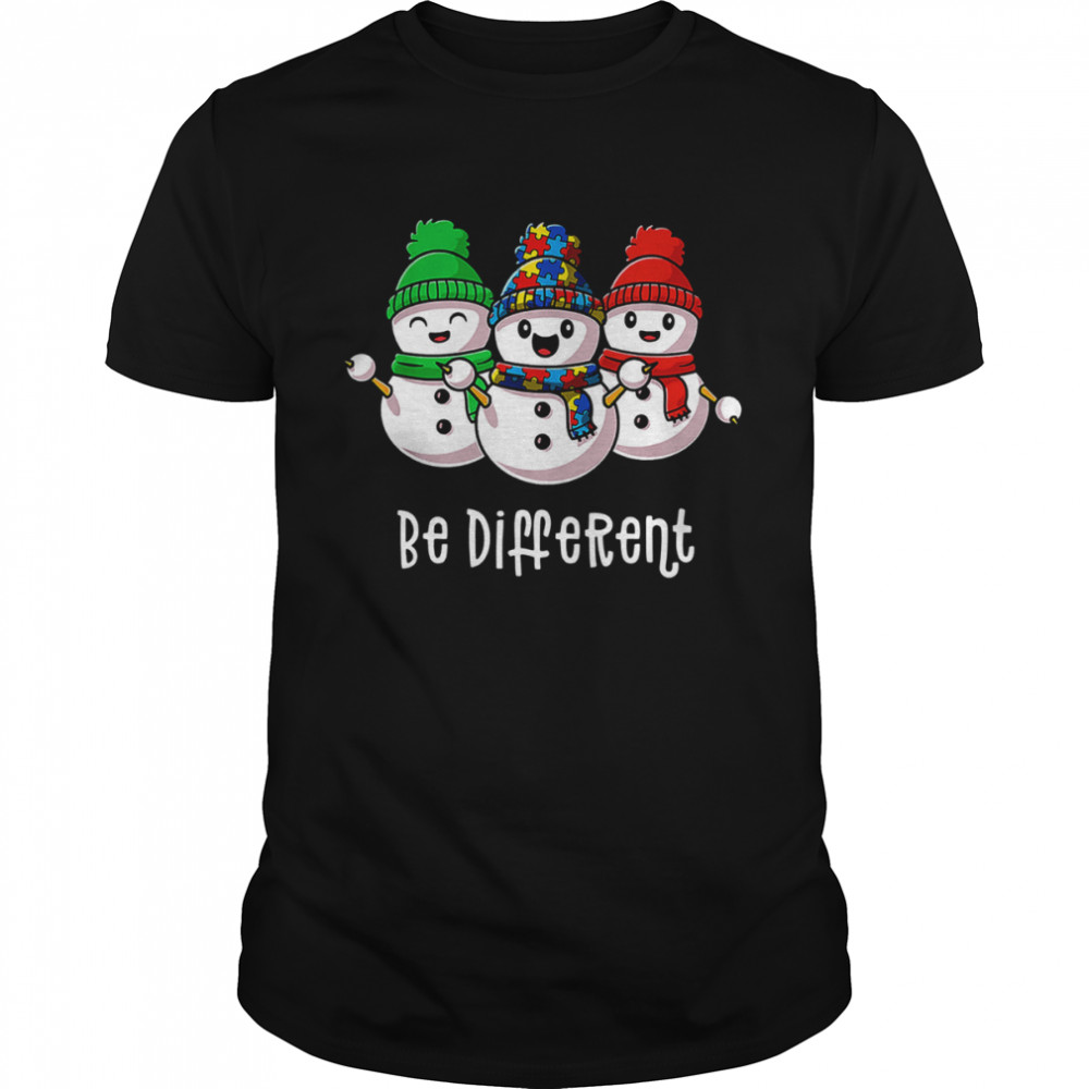 Sowmans Autism Be Different Merry Christmas shirt Classic Men's T-shirt