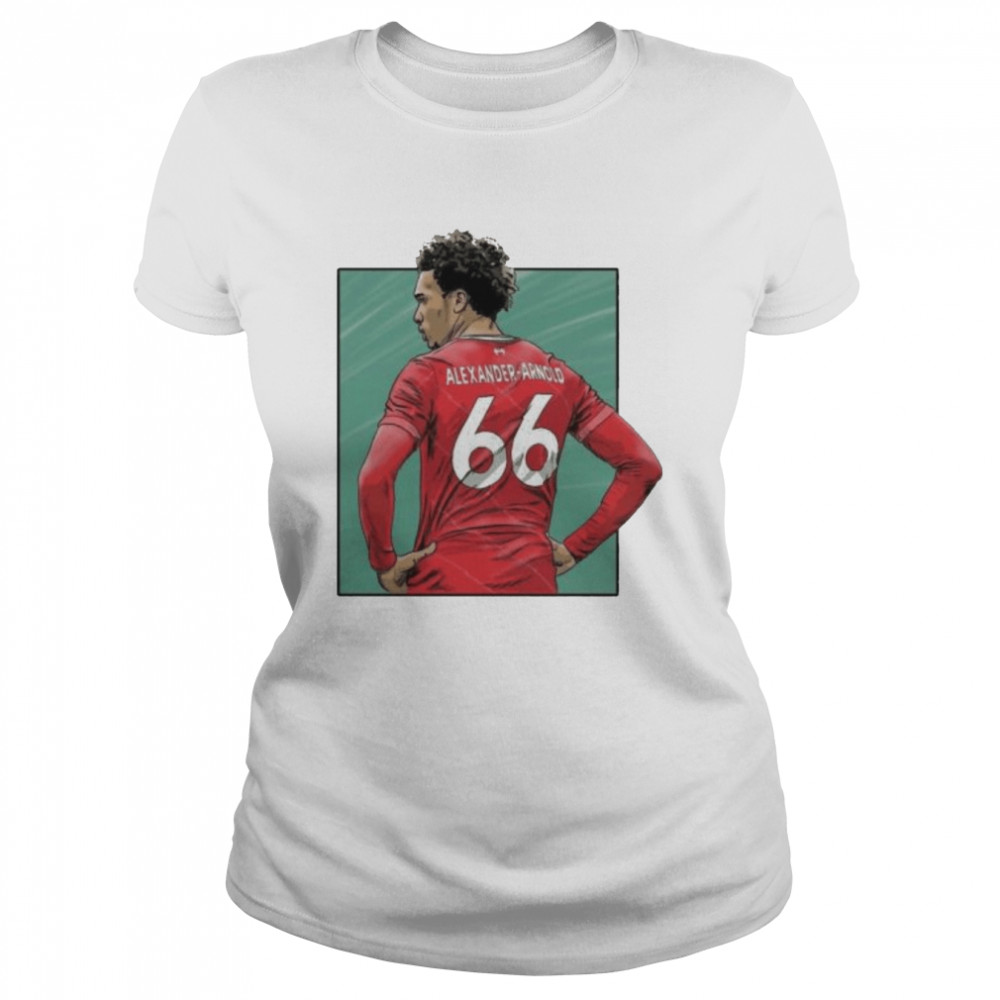 art from the back of trent alexander arnold classic womens t shirt